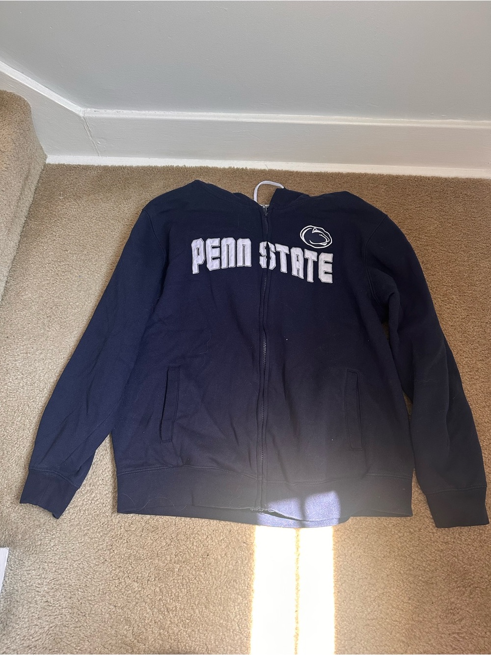 Stadium Athletics Navy Blue Penn State Zip-Up Sweater